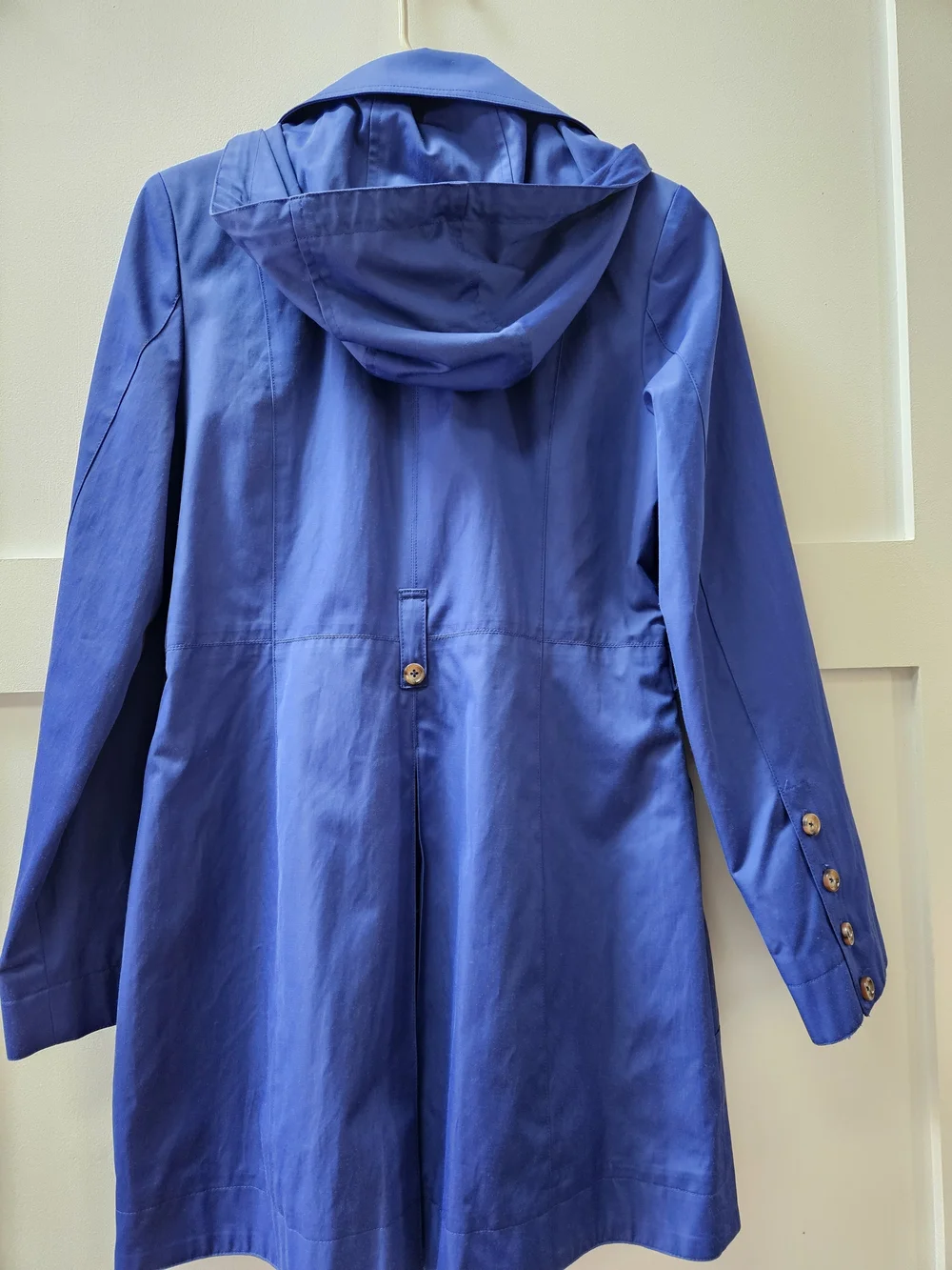 Michael Kors Royal Blue Hooded Trench Coat